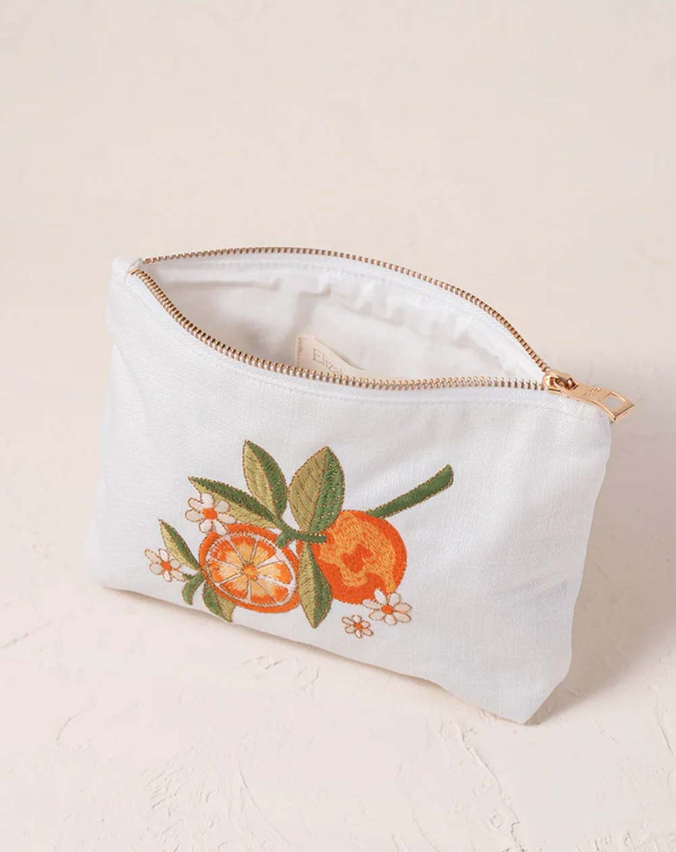 【Elizabeth Scarlett】Orange Blossom Everyday Pouch Elizabeth Scarlett everyday pouch- Orange blossom – F and R