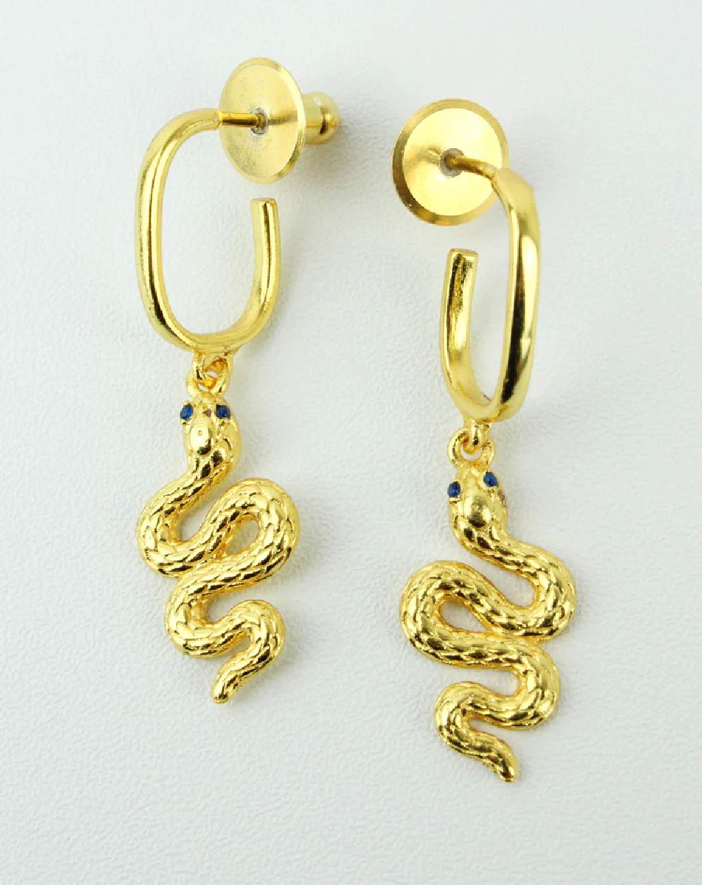 My Doris Gold Snake Hoops Earrings
