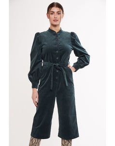 Louche Lindsay Babycord Green Jumpsuit