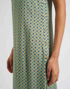 Louche - Orinda Midi Sleeveless Dress – Tangiers Print Blue/Green