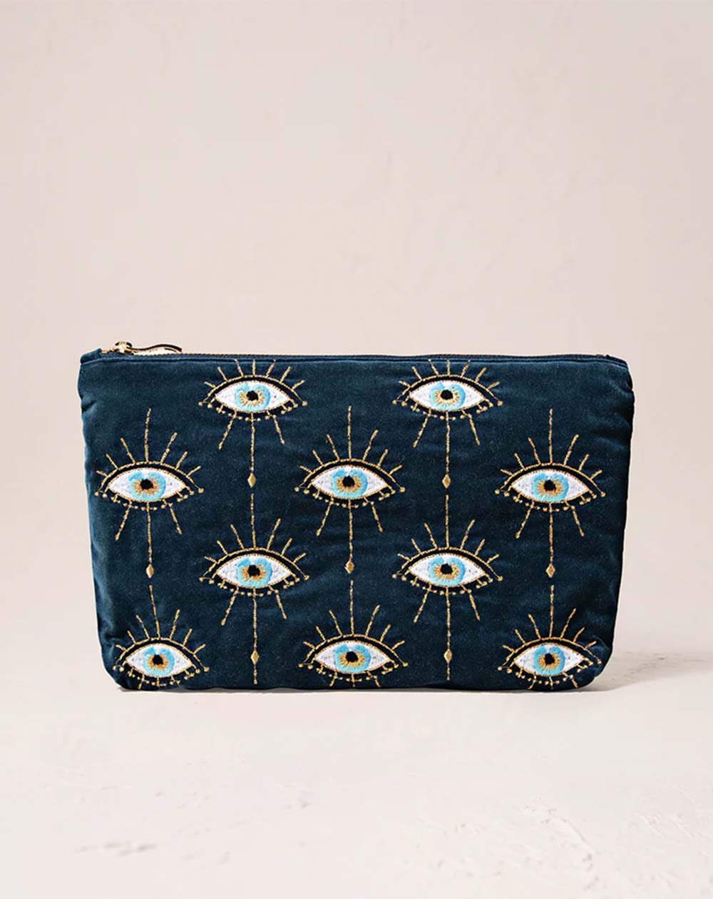 Elizabeth Scarlett - Everyday Pouch - Mystical Eye (Ink Blue Velvet)