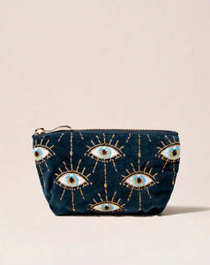 Elizabeth Scarlett - Coin Purse - Mystical Eye (Ink Blue Velvet)