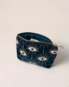 Elizabeth Scarlett - Coin Purse - Mystical Eye (Ink Blue Velvet)