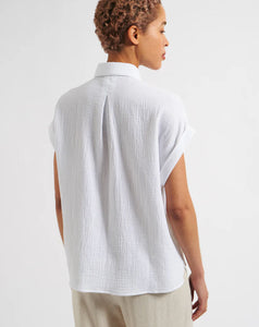 Louche - Abinaya Short Sleeve Shirt – Double Gauze White