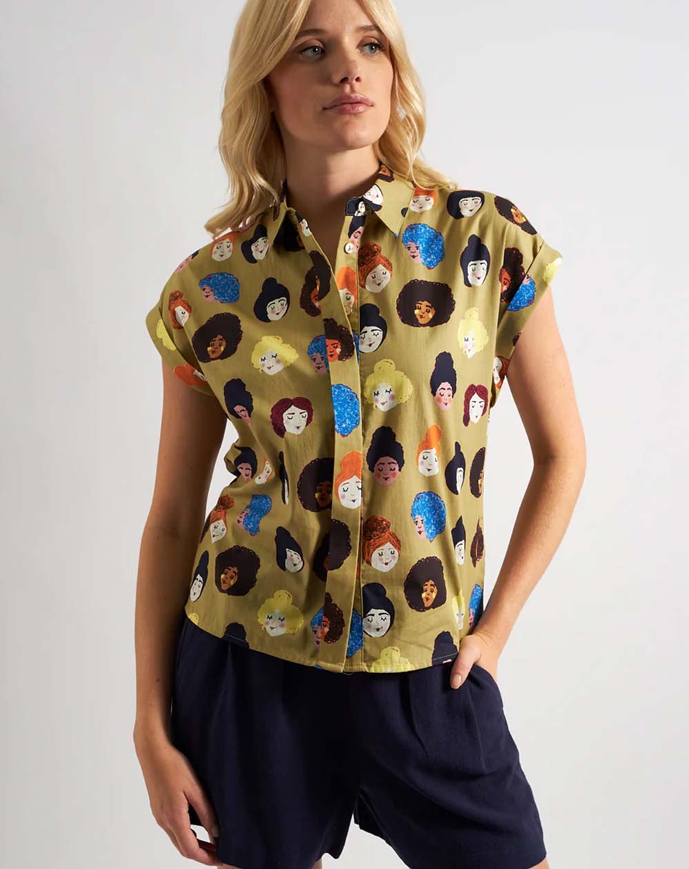 Louche - Abinaya Shirt - Besties Print Multi