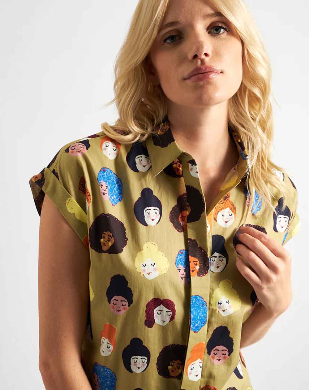 Louche - Abinaya Shirt - Besties Print Multi