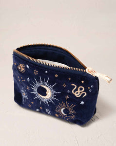 Elizabeth Scarlett - Coin Purse - Boho Mysticism (Navy Velvet)