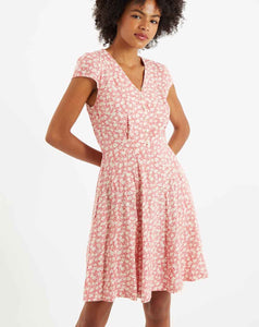 Louche Cathleen Mini Tea Dress in Periwinkle Pink