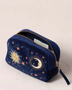 Elizabeth Scarlett - Cosmetics Bag - Celestial (Navy Velvet)