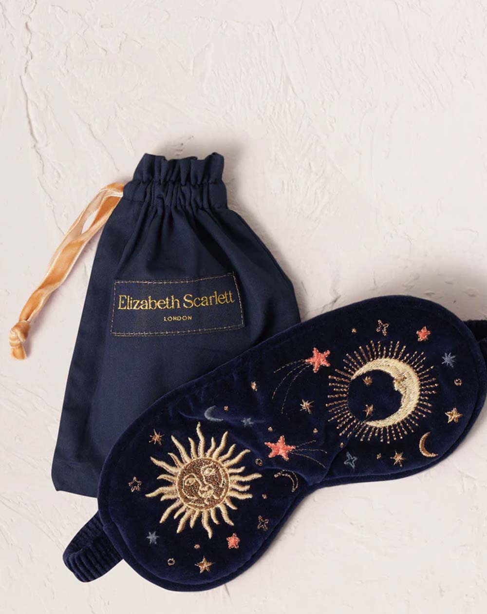 Elizabeth Scarlett - Eye Mask - Celestial (Navy Velvet)