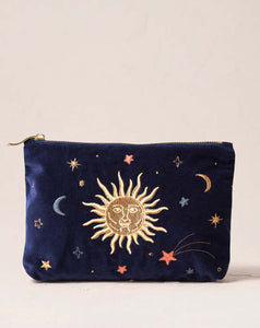 Elizabeth Scarlett - Mini Pouch - Celestial (Navy Velvet)