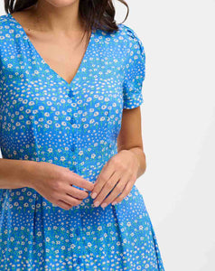 Sugarhill - Marigold Tea Dress - Blue, Ditsy Star Stripe
