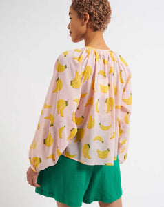 Louche - Dita Blouse – Banana Split Print White/Yellow