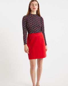 Louche - Dylan Mini Skirt - Red Babycord