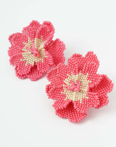 My Doris - Light Pink Hibiscus Flower Earrings