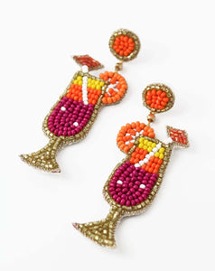 My Doris - Tequila Sunrise Cocktail Earrings