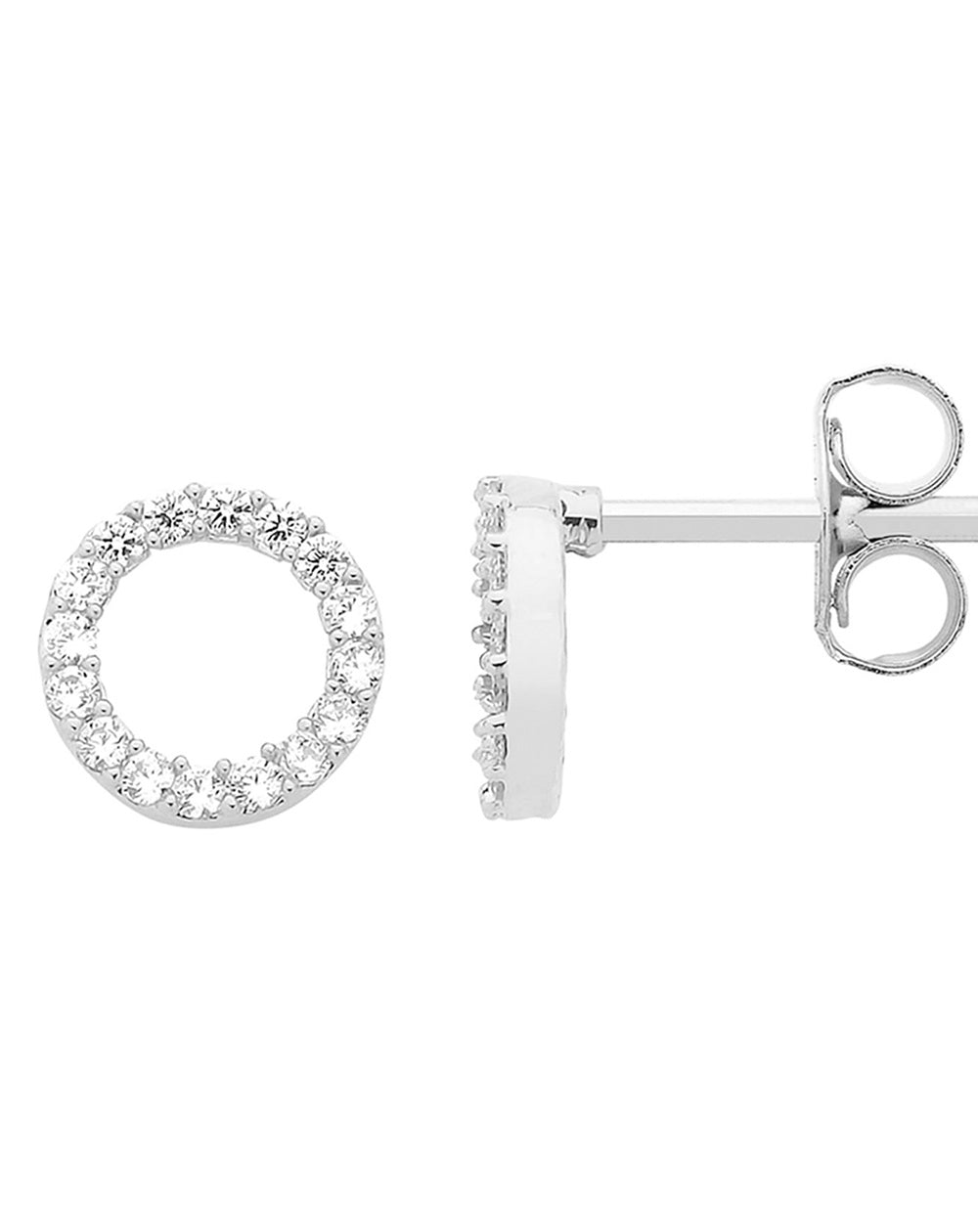 Estella Bartlett - CZ Circle Silver Earrings