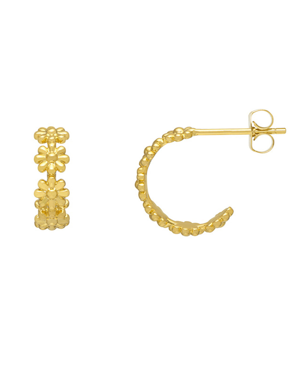 Estella Bartlett - Daisy Chain Hoop Gold Earrings
