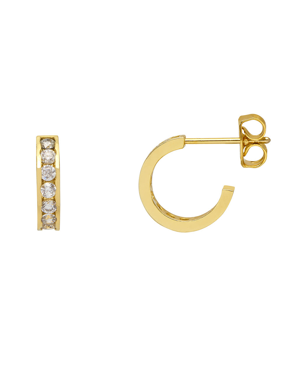 Estella Bartlett - Channel Set CZ Gold Earrings