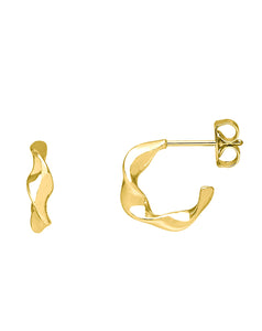Estella Bartlett - Twist Hoop Gold Earrings