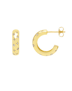 Estella Bartlett - Constellation Hoop Gold Earrings
