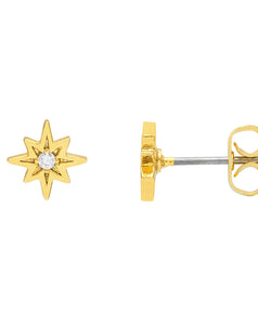 Estella Bartlett - North Star CZ Stud Gold Earrings