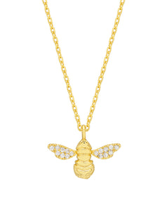 Estella Bartlett - Bee Pave Necklace in Gold