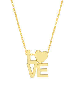 Estella Bartlett - Love Pendant Necklace in Gold