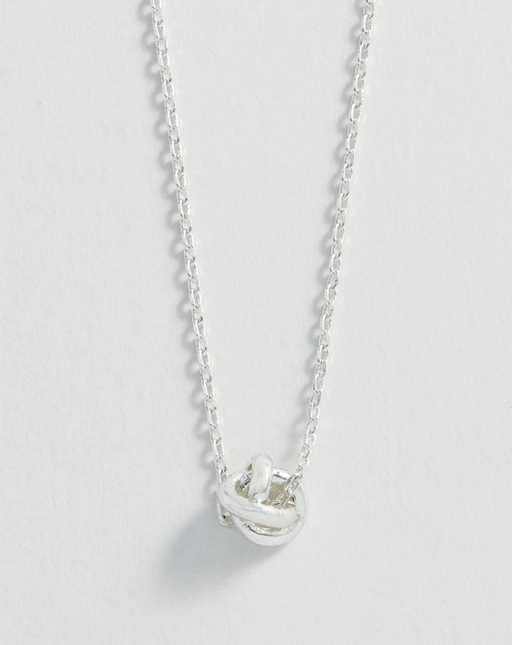 Estella Bartlett - Knot Charm Necklace - Silver Plated