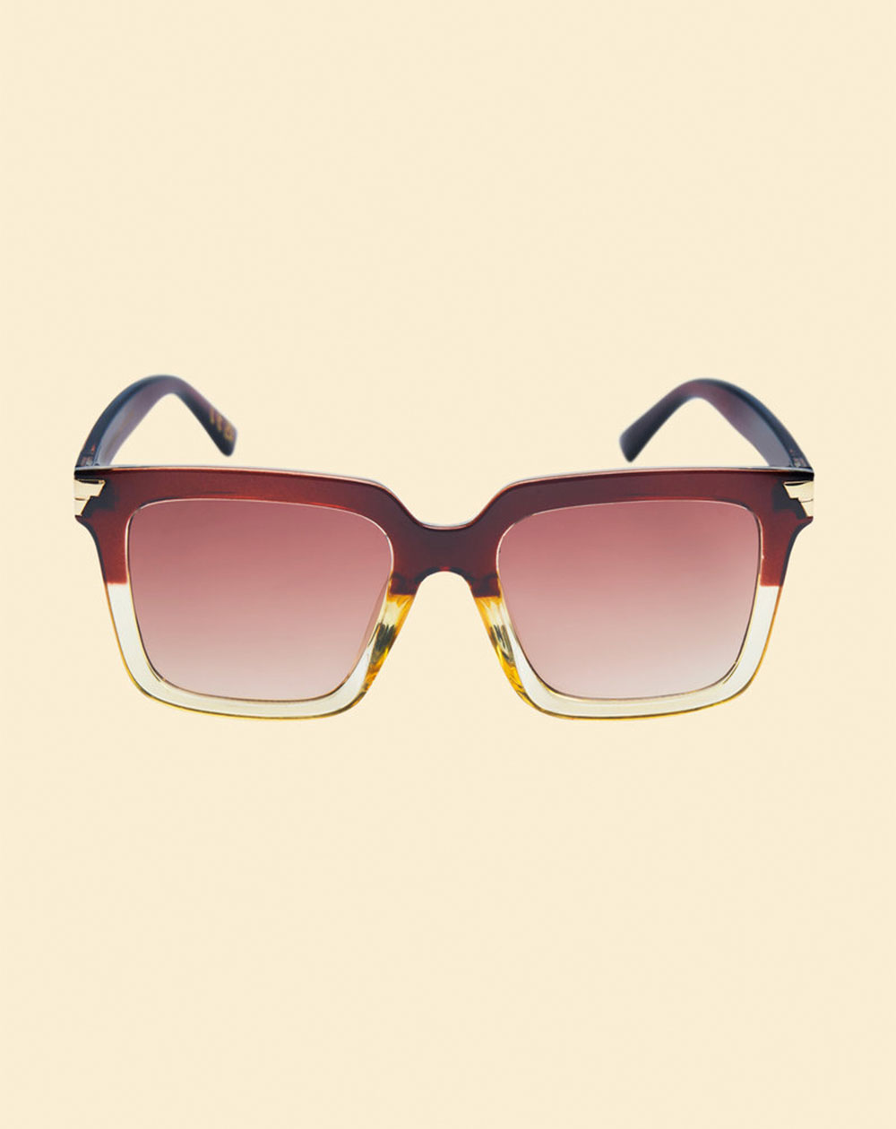 Powder FAL1 - Luxe Fallon Sunglasses in Mahogany/Nude