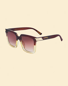 Powder FAL1 - Luxe Fallon Sunglasses in Mahogany/Nude