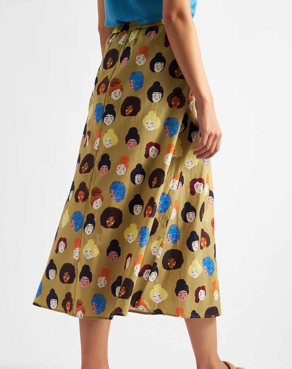 Louche - Hestia Midi Skirt - Besties Print Multi