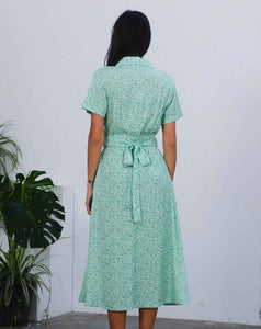 Pretty Vacant - Jonie Dress - Green Ditsy