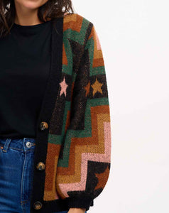 Sugarhill - Morganna Cardigan - Multi, Chevron & Stars