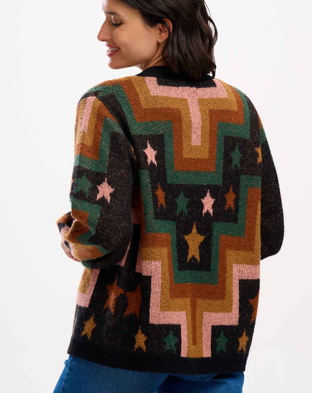 Sugarhill - Morganna Cardigan - Multi, Chevron & Stars