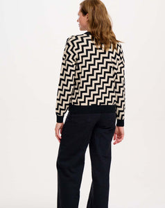 Sugarhill - Andi Jumper - Monochrome, Staggered Steps