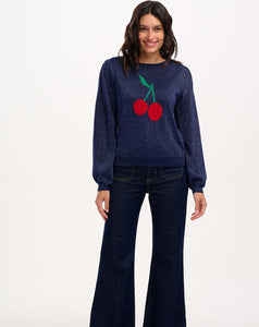 Sugarhill - Tiff Jumper - Navy, Cherry Good