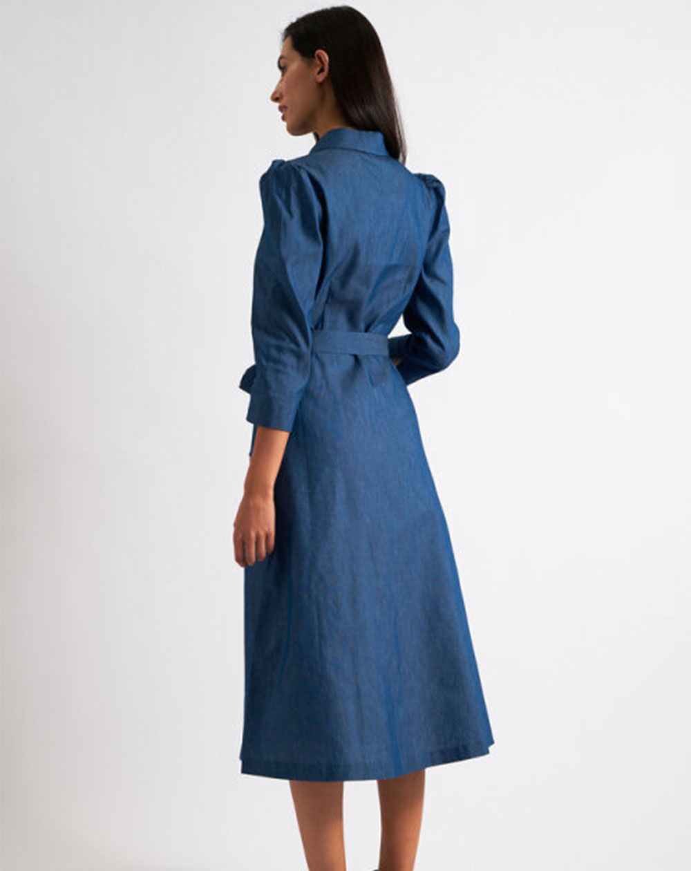 Louche - Monick Shirt Dress - Chambray Blue