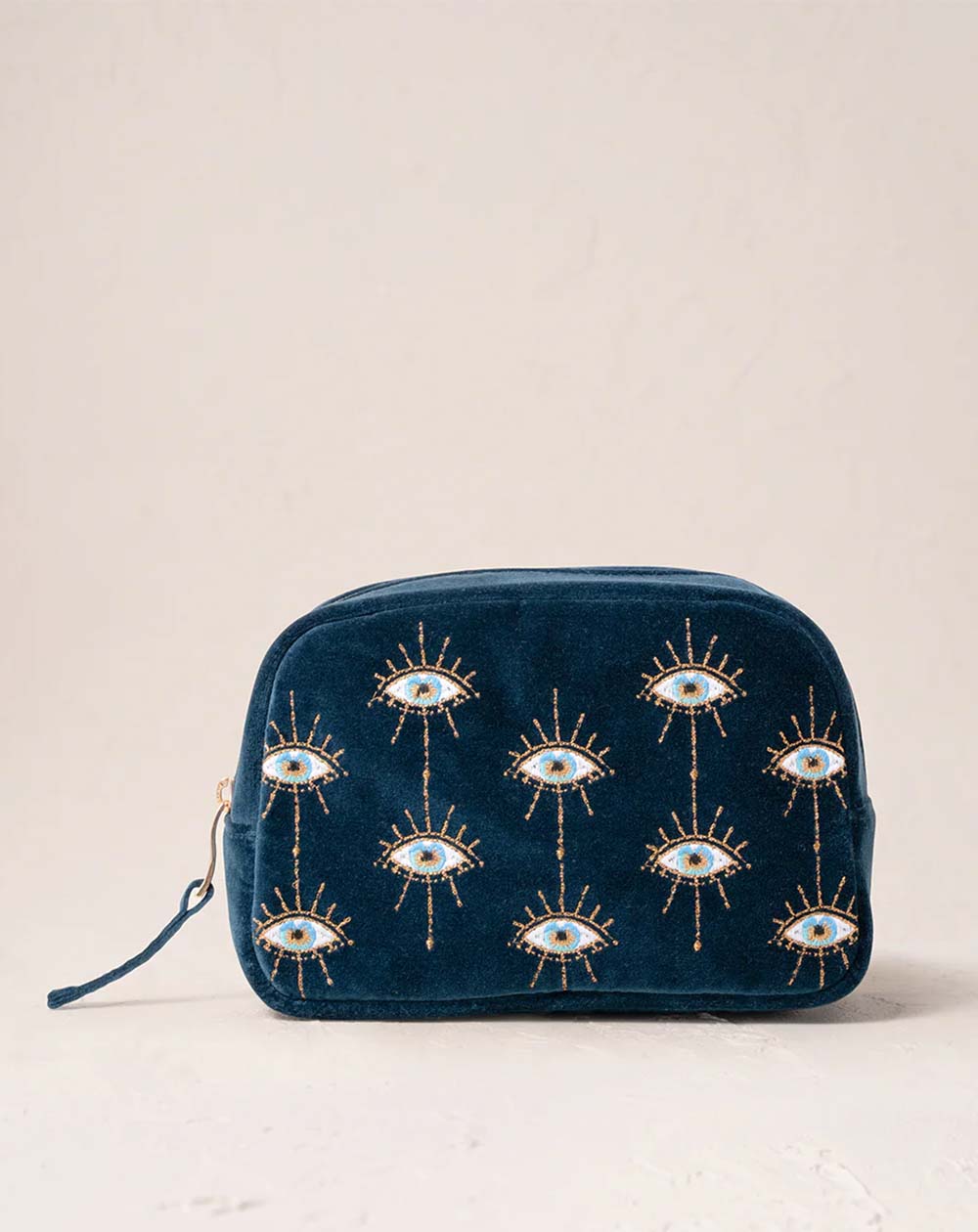 Elizabeth Scarlett - Cosmetics Bag - Mystical Eye (Ink Blue Velvet)