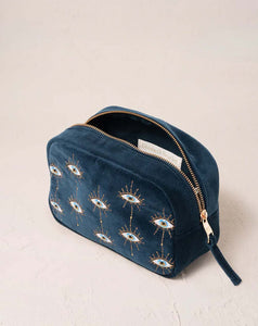 Elizabeth Scarlett - Cosmetics Bag - Mystical Eye (Ink Blue Velvet)