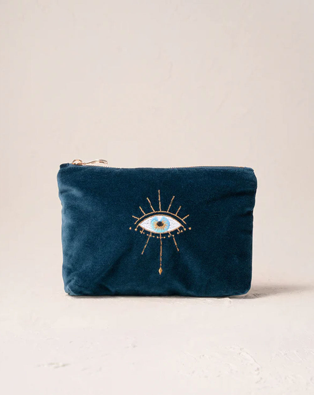 Elizabeth Scarlett - Mini Pouch - Mystical Eye (Ink Blue Velvet)