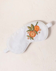 Elizabeth Scarlett - Eye Mask - Orange Blossom (White Cotton)