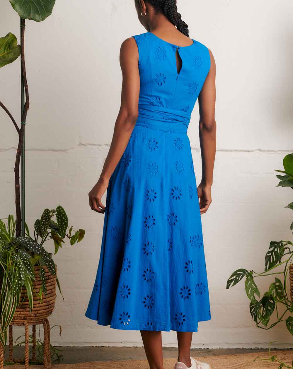 Emily and Fin - Roberta Dress - Floral Broderie Brilliant Blue