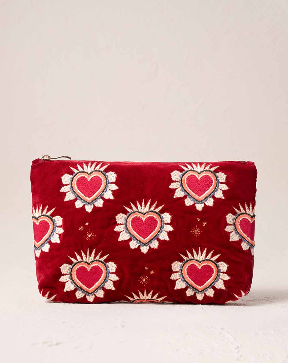 Elizabeth Scarlett - Everyday Pouch - Sacred Hearts (Red Velvet)