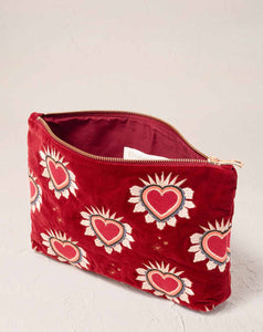 Elizabeth Scarlett - Everyday Pouch - Sacred Hearts (Red Velvet)