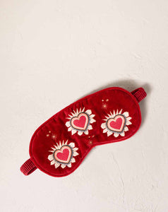 Elizabeth Scarlett - Eye Mask - Sacred Hearts (Red Velvet)