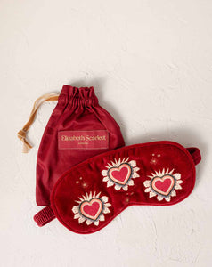 Elizabeth Scarlett - Eye Mask - Sacred Hearts (Red Velvet)