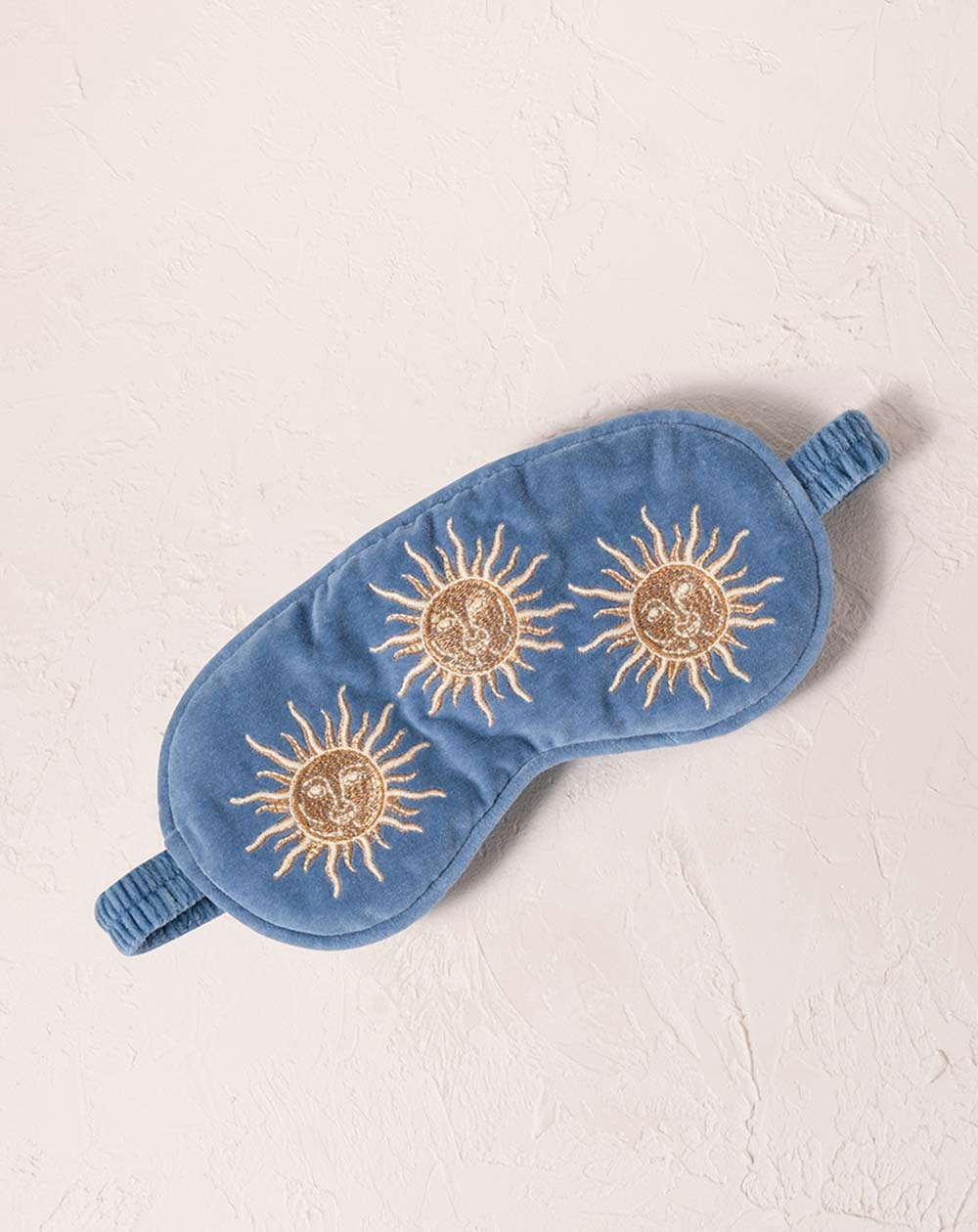 Elizabeth Scarlett - Eye Mask - Sun Goddess (Dusky Blue Velvet)