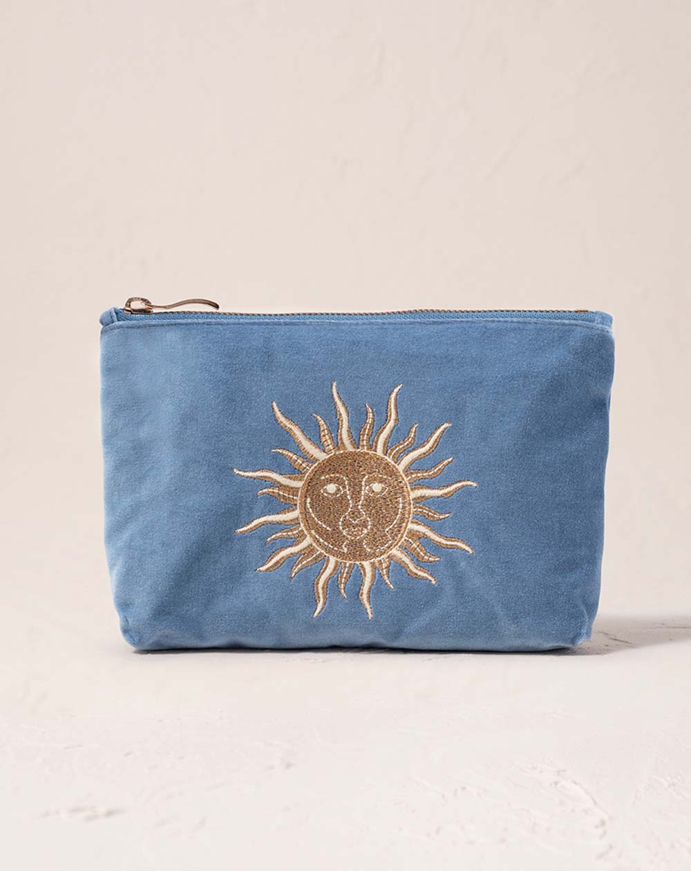 Elizabeth Scarlett Mini Pouch Sun Goddess (Dusky Blue Velvet