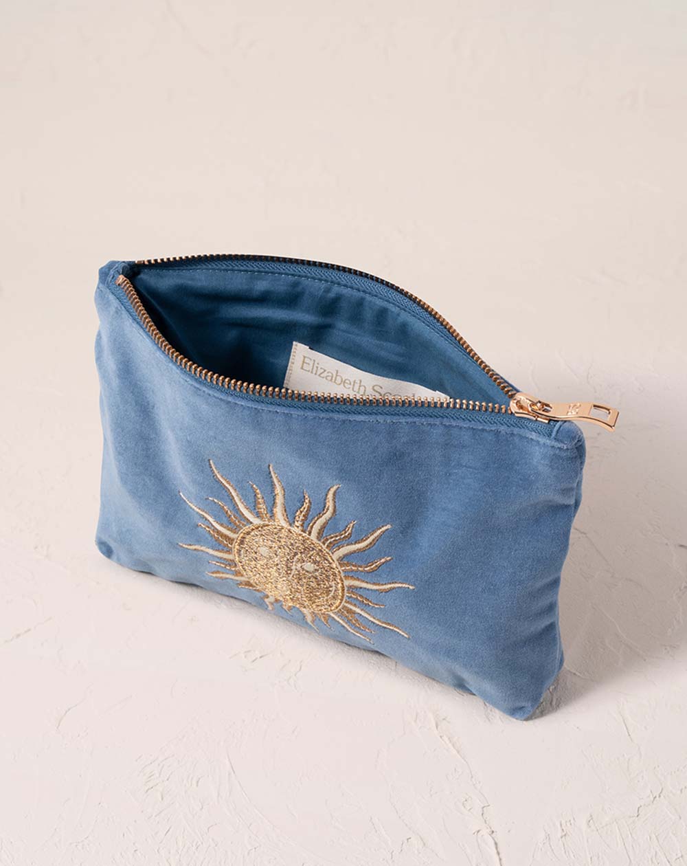 Elizabeth Scarlett Mini Pouch Sun Goddess (Dusky Blue Velvet